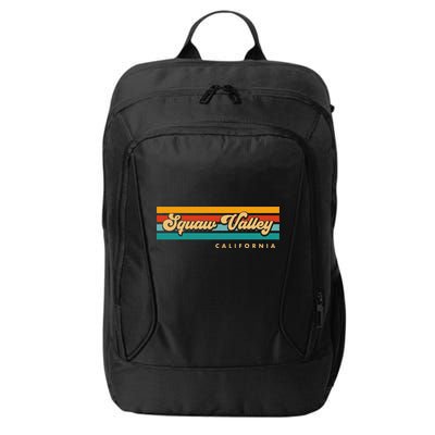 Sunset Stripes Squaw Valley California City Backpack