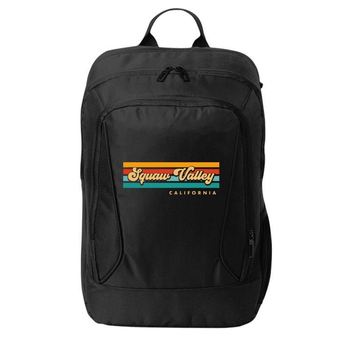 Sunset Stripes Squaw Valley California City Backpack