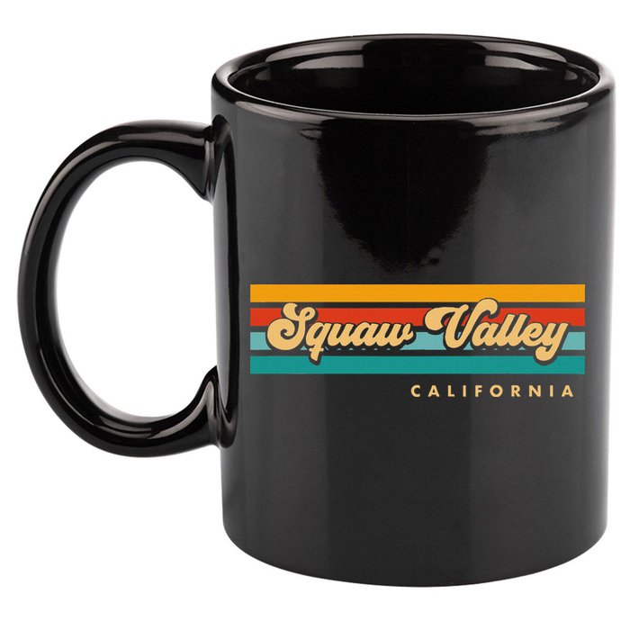 Sunset Stripes Squaw Valley California 11oz C Handle Ceramic Mug