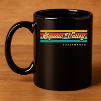 Sunset Stripes Squaw Valley California 11oz C Handle Ceramic Mug