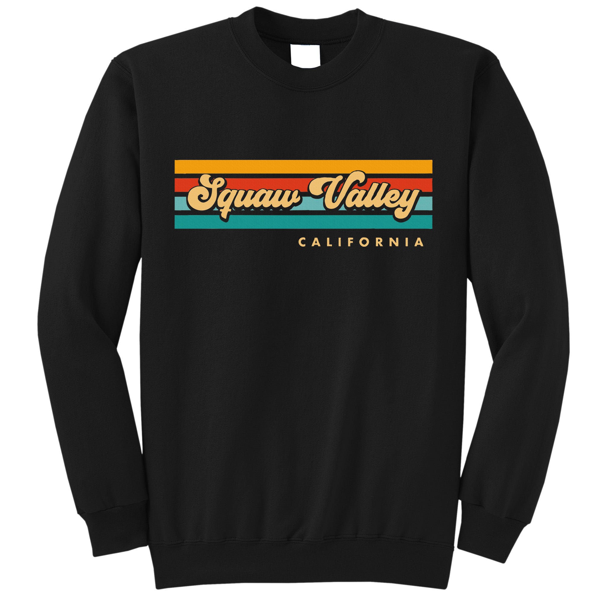 Sunset Stripes Squaw Valley California Tall Sweatshirt