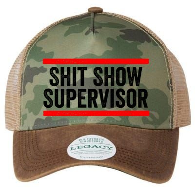 Shit Show Supervisor Sarcastic Distressed Legacy Tie Dye Trucker Hat