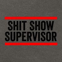 Shit Show Supervisor Sarcastic Distressed Cotton Canvas Backpack