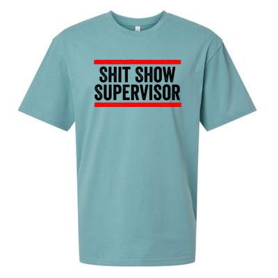 Shit Show Supervisor Sarcastic Distressed Sueded Cloud Jersey T-Shirt