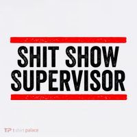 Shit Show Supervisor Sarcastic Distressed Golf Towel