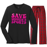 Save 's Sports Act Protect Wo Sports Support Groovy Women's Long Sleeve Flannel Pajama Set 