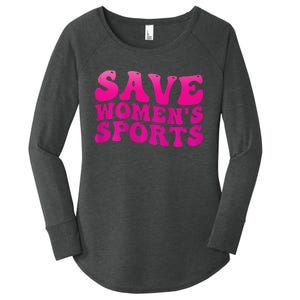 Save 's Sports Act Protect Wo Sports Support Groovy Women's Perfect Tri Tunic Long Sleeve Shirt