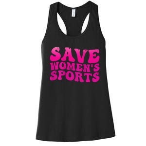 Save 's Sports Act Protect Wo Sports Support Groovy Women's Racerback Tank