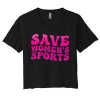 Save 's Sports Act Protect Wo Sports Support Groovy Women's Crop Top Tee