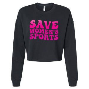 Save 's Sports Act Protect Wo Sports Support Groovy Cropped Pullover Crew