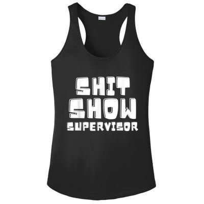 Shit Show Supervisor Funny Boss Manager Ladies PosiCharge Competitor Racerback Tank