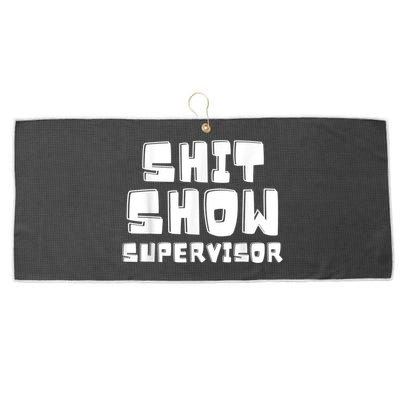 Shit Show Supervisor Funny Boss Manager Large Microfiber Waffle Golf Towel