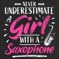 Saxophonist Saxist Sax Never Underestimate A Girl Saxophone Adult Drive Performance Visor