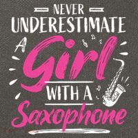 Saxophonist Saxist Sax Never Underestimate A Girl Saxophone Cotton Canvas Backpack