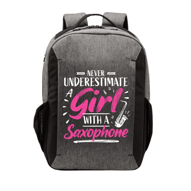 Saxophonist Saxist Sax Never Underestimate A Girl Saxophone Vector Backpack