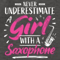 Saxophonist Saxist Sax Never Underestimate A Girl Saxophone Vector Backpack
