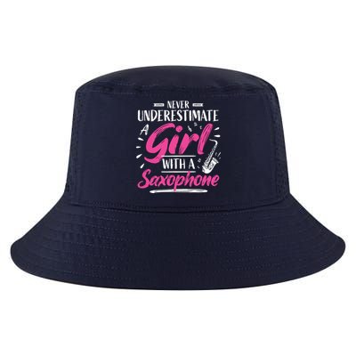 Saxophonist Saxist Sax Never Underestimate A Girl Saxophone Cool Comfort Performance Bucket Hat