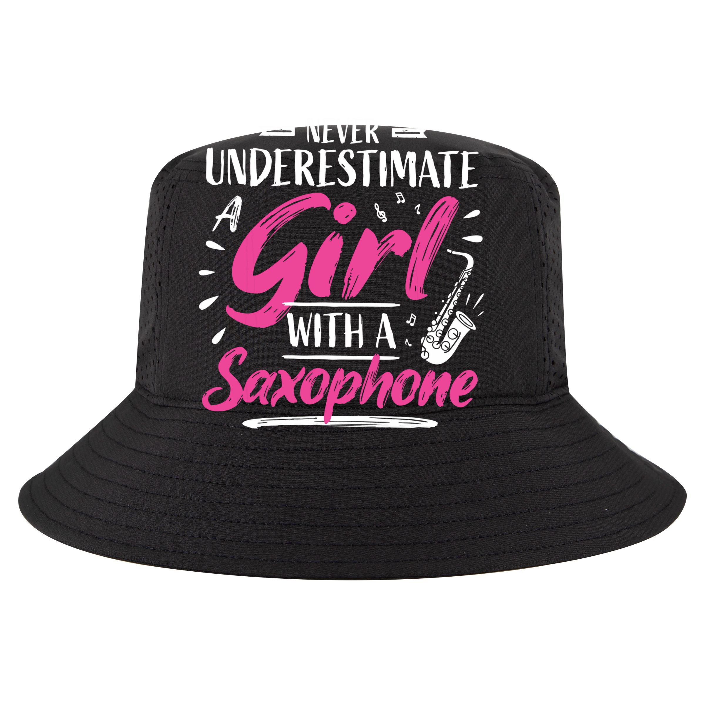 Saxophonist Saxist Sax Never Underestimate A Girl Saxophone Cooling Performance Crew T-Shirt