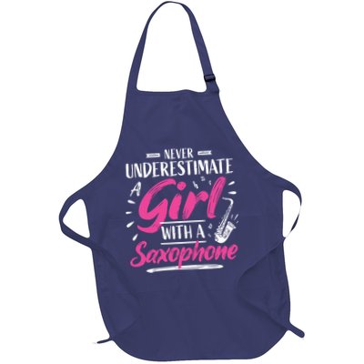 Saxophonist Saxist Sax Never Underestimate A Girl Saxophone Apron