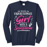 Saxophonist Saxist Sax Never Underestimate A Girl Saxophone Sweatshirt