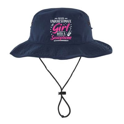 Saxophonist Saxist Sax Never Underestimate A Girl Saxophone Bucket Hat