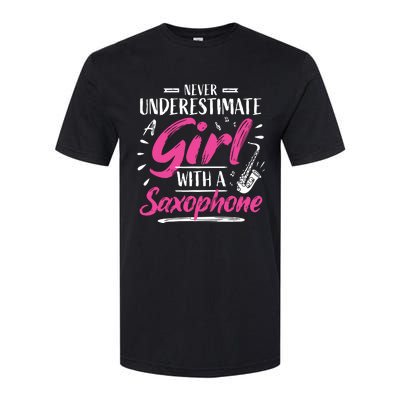 Saxophonist Saxist Sax Never Underestimate A Girl Saxophone Softstyle CVC T-Shirt