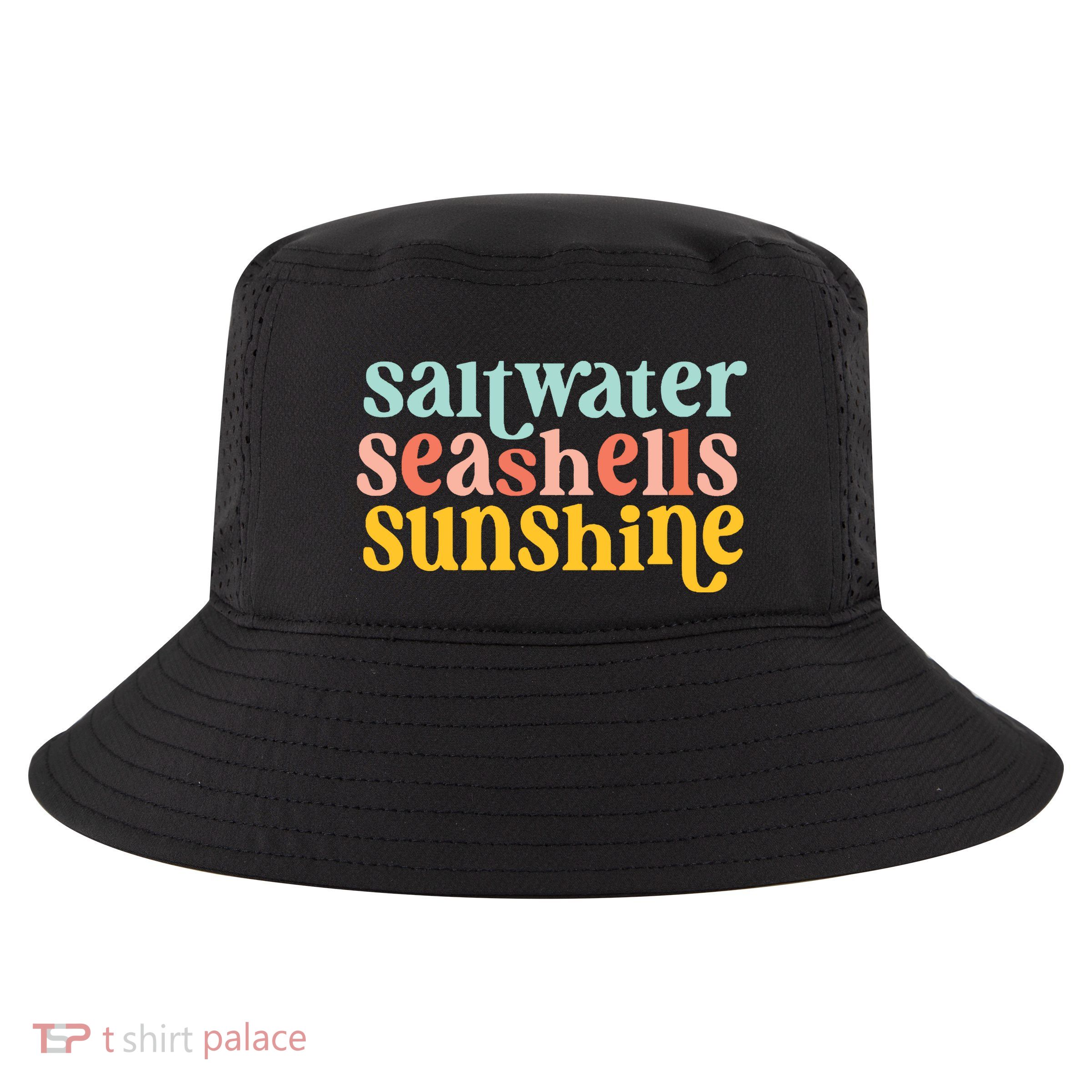 Saltwater Seashells Sunshine Summer Cool Comfort Performance Bucket Hat
