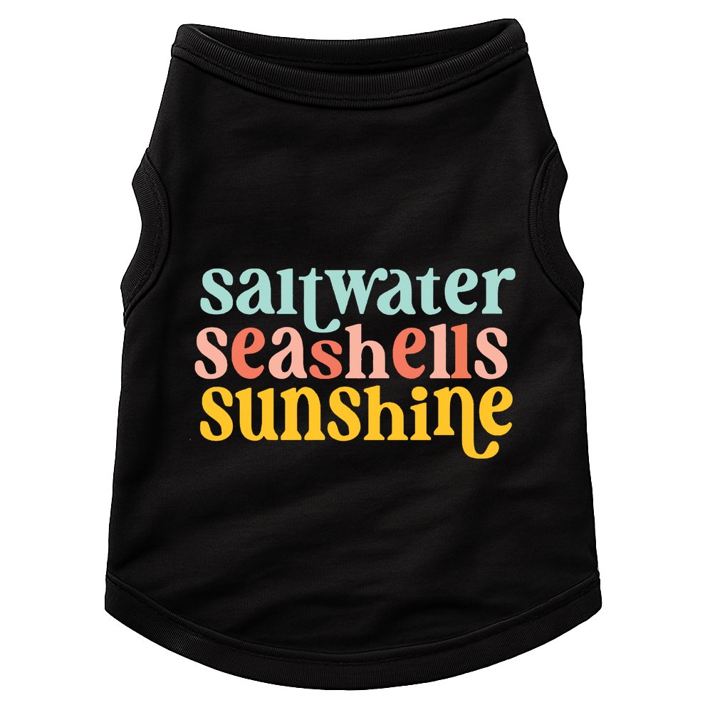 Saltwater Seashells Sunshine Summer Doggie Tank