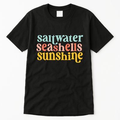 Saltwater Seashells Sunshine Summer Tall T-Shirt