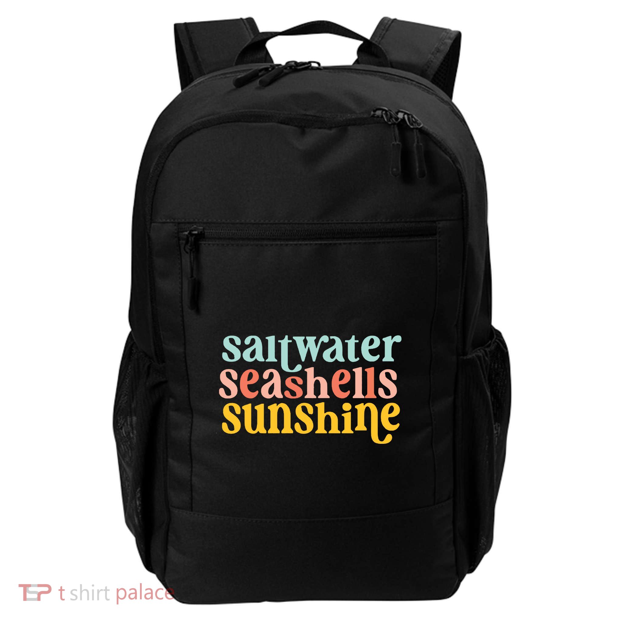 Saltwater Seashells Sunshine Summer Backpack