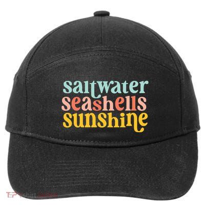 Saltwater Seashells Sunshine Summer 7-Panel Snapback Hat