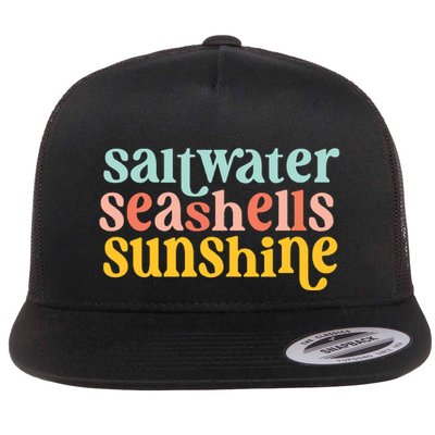 Saltwater Seashells Sunshine Summer Flatbill Hat