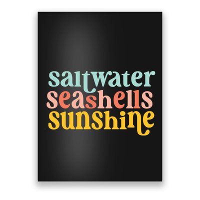 Saltwater Seashells Sunshine Summer Poster
