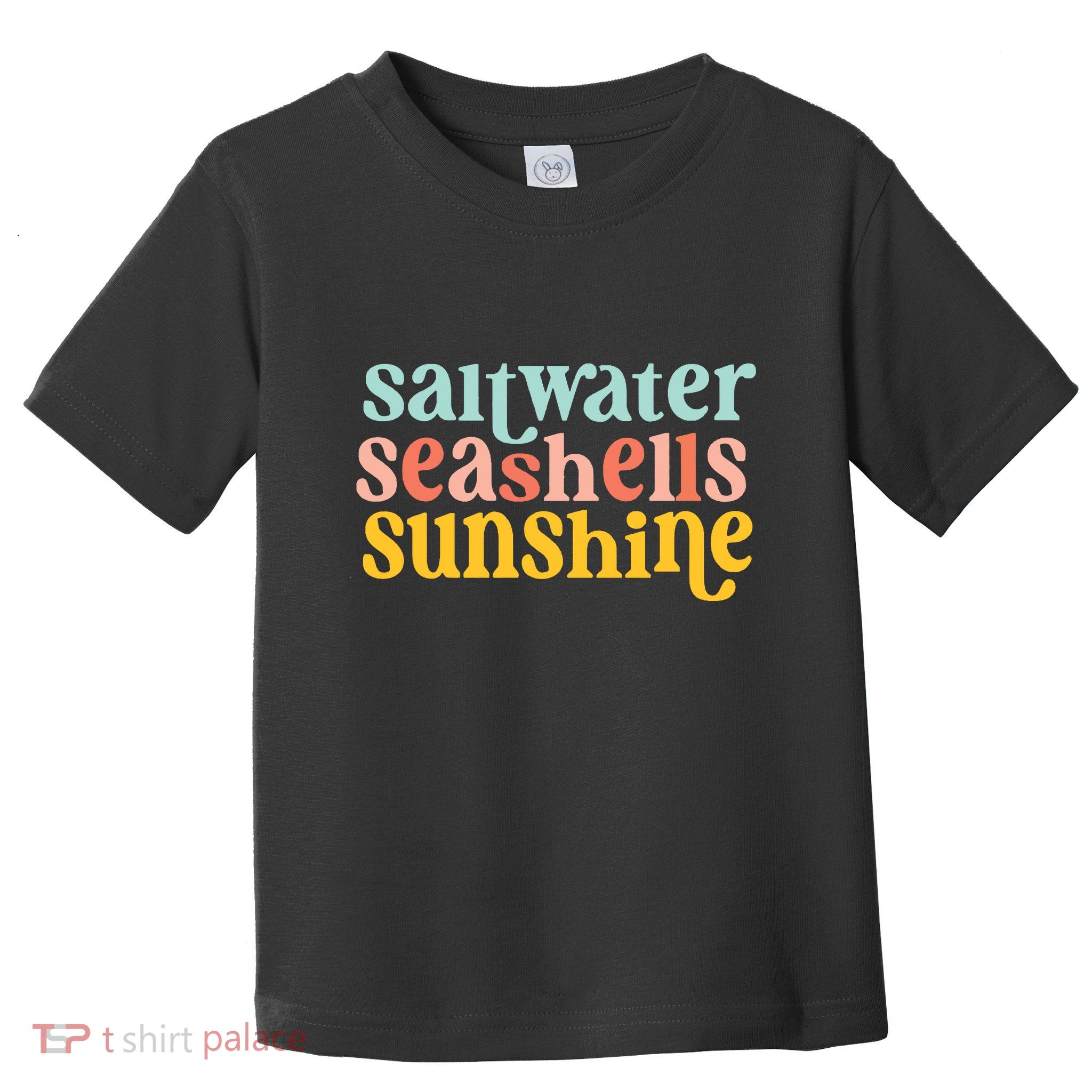 Saltwater Seashells Sunshine Summer Toddler T-Shirt