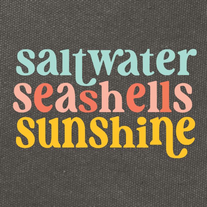 Saltwater Seashells Sunshine Summer Cotton Canvas Backpack