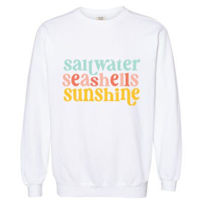 Saltwater Seashells Sunshine Summer Garment-Dyed Sweatshirt