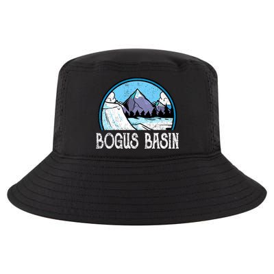 Skier Skiing Slopes Idaho Winter Mountains Bogus Basin Premium Cool Comfort Performance Bucket Hat