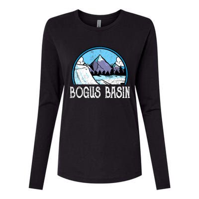 Skier Skiing Slopes Idaho Winter Mountains Bogus Basin Premium Womens Cotton Relaxed Long Sleeve T-Shirt