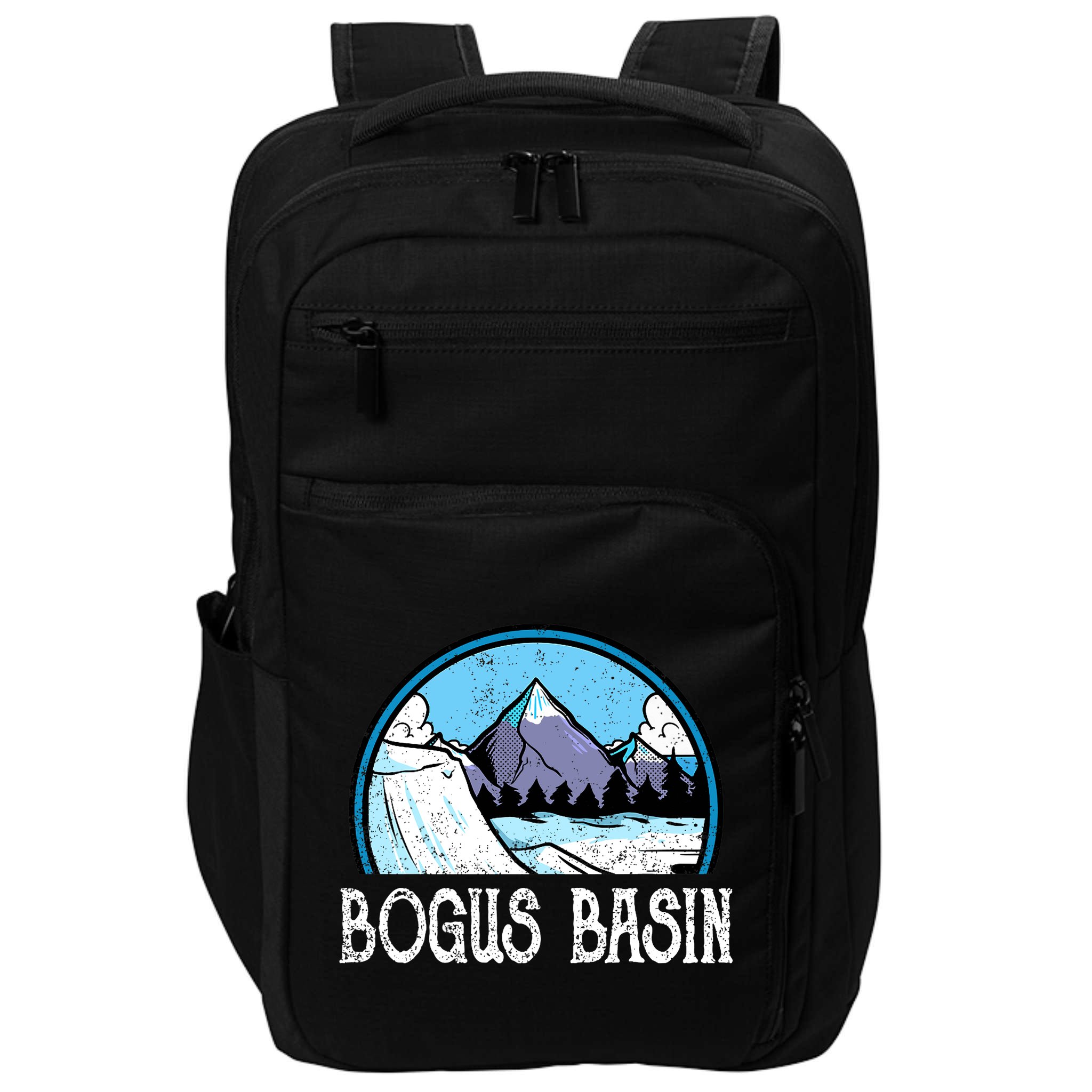 Skier Skiing Slopes Idaho Winter Mountains Bogus Basin Premium Impact Tech Backpack
