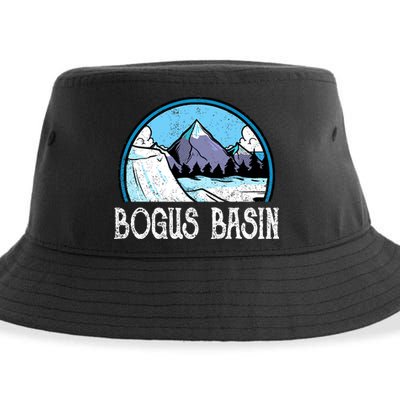 Skier Skiing Slopes Idaho Winter Mountains Bogus Basin Premium Sustainable Bucket Hat