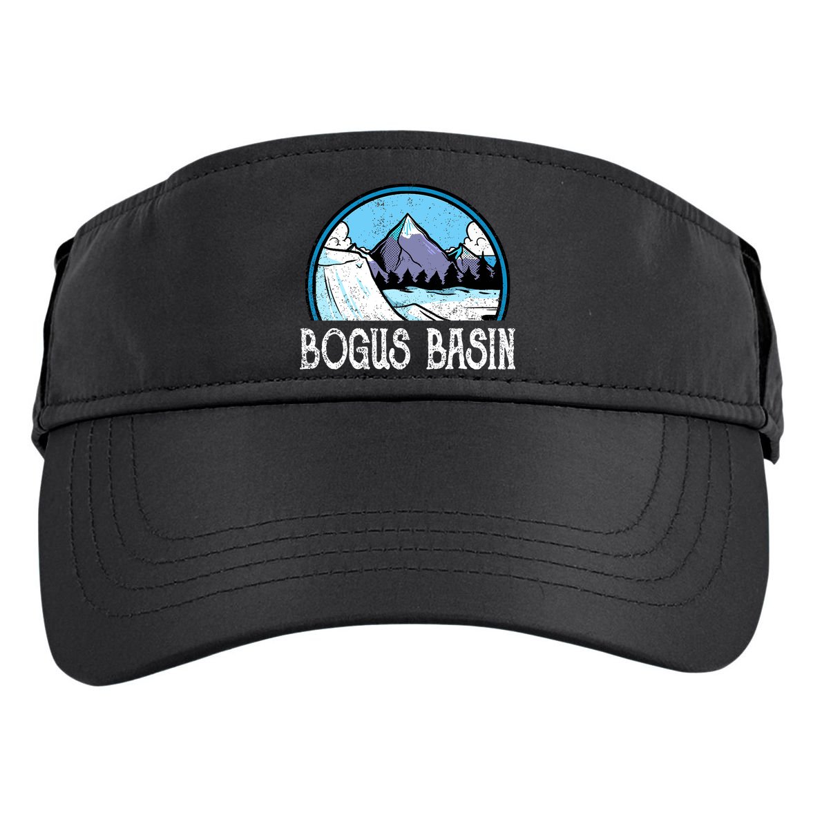 Skier Skiing Slopes Idaho Winter Mountains Bogus Basin Premium Adult Drive Performance Visor