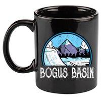 Skier Skiing Slopes Idaho Winter Mountains Bogus Basin Premium 11oz C Handle Ceramic Mug