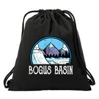 Skier Skiing Slopes Idaho Winter Mountains Bogus Basin Premium Drawstring Bag