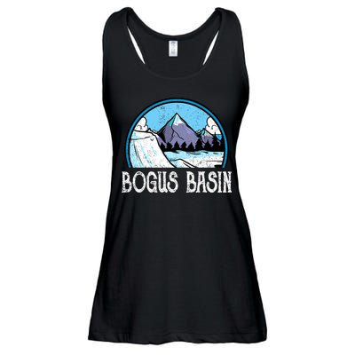 Skier Skiing Slopes Idaho Winter Mountains Bogus Basin Premium Ladies Essential Flowy Tank