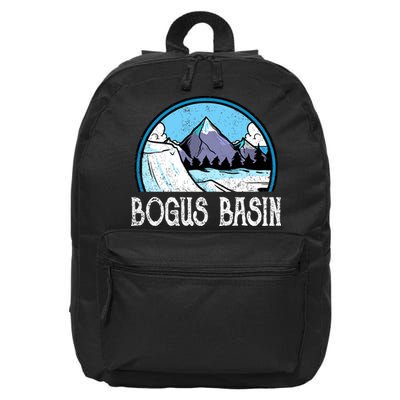 Skier Skiing Slopes Idaho Winter Mountains Bogus Basin Premium 16 in Basic Backpack