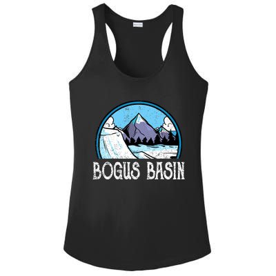 Skier Skiing Slopes Idaho Winter Mountains Bogus Basin Premium Ladies PosiCharge Competitor Racerback Tank