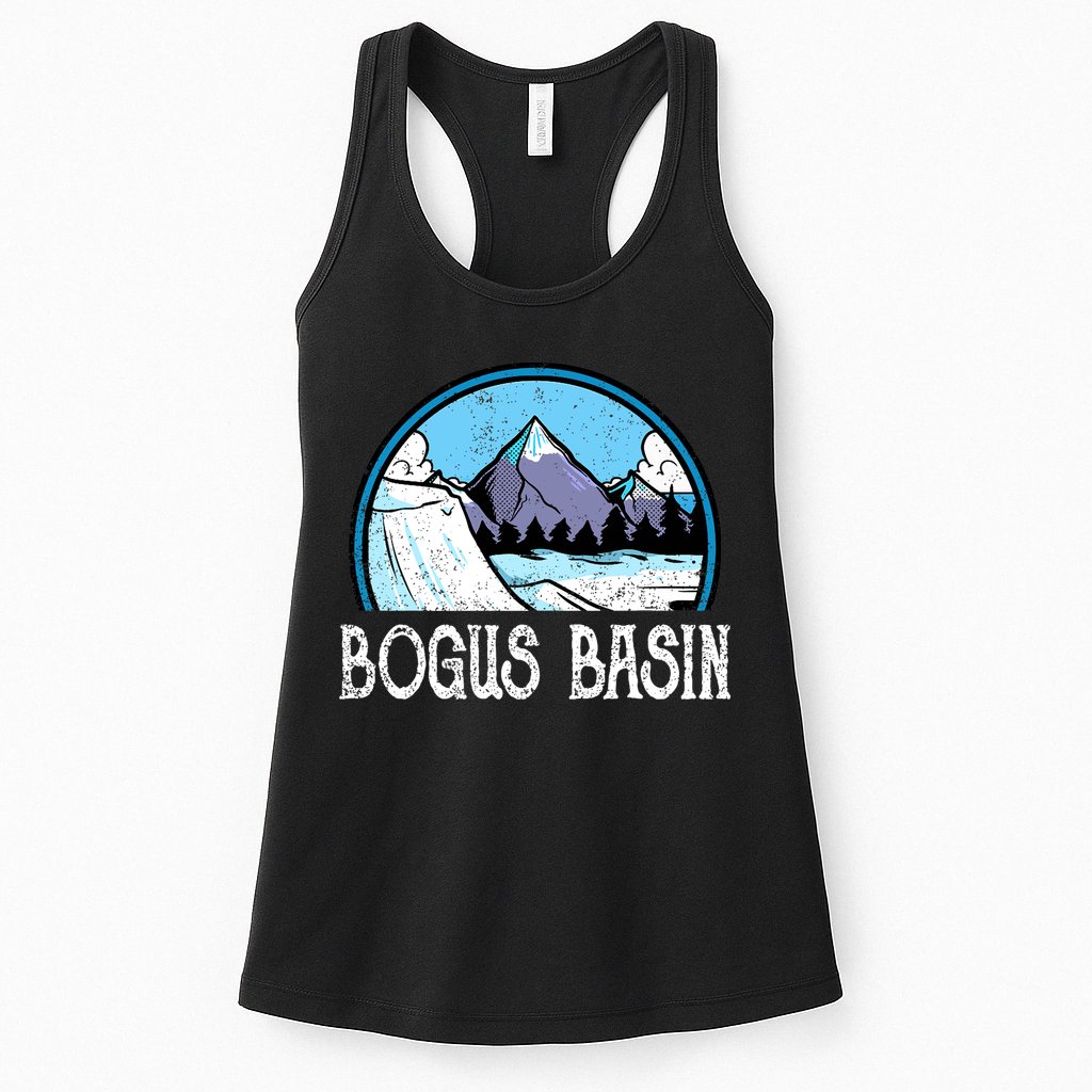 Skier Skiing Slopes Idaho Winter Mountains Bogus Basin Premium Womens Tank Top