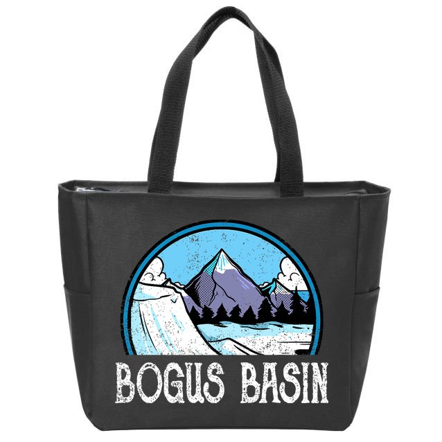 Skier Skiing Slopes Idaho Winter Mountains Bogus Basin Premium Zip Tote Bag
