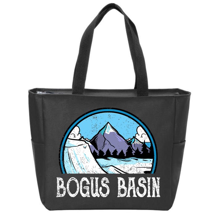 Skier Skiing Slopes Idaho Winter Mountains Bogus Basin Premium Zip Tote Bag