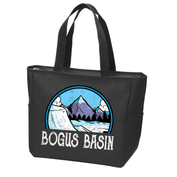 Skier Skiing Slopes Idaho Winter Mountains Bogus Basin Premium Zip Tote Bag
